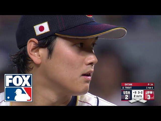 Shohei Ohtani vs. Mike Trout: Final At Bat in the USA vs. Japan 2023 WBC Championship