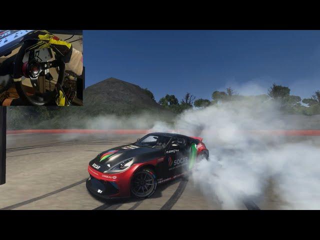 Assetto Corsa | Nissan 370Z V8 drift | Monk’s Playground (steering wheel+shifter) gameplay