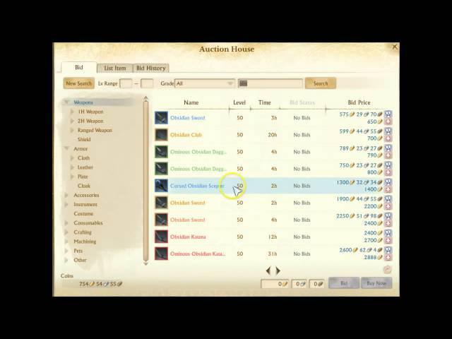 Archeage cheaper to buy obsidian than craft/regrade check your AH