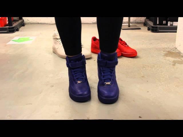 Ladies Air Force 1 High FW QS - Blue “Paris” On-feet Video at Exclucity