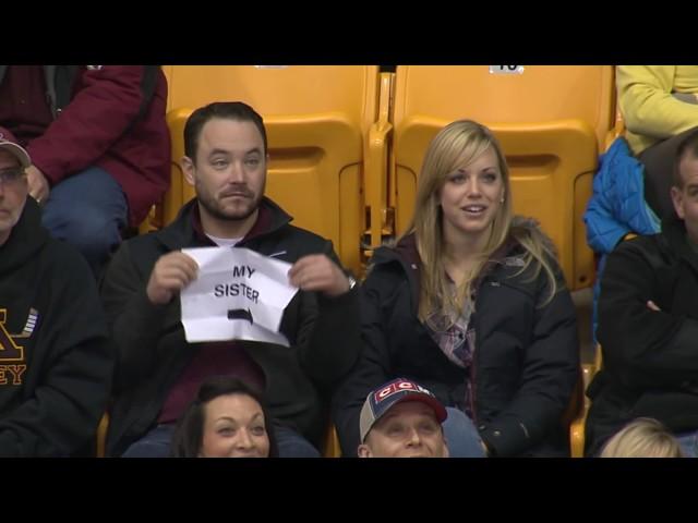 Guy Pulls Out Sign on Gophers Kiss Cam