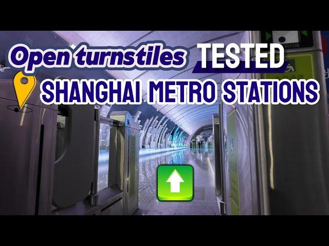 Open turnstiles tested at Shanghai Metro stations