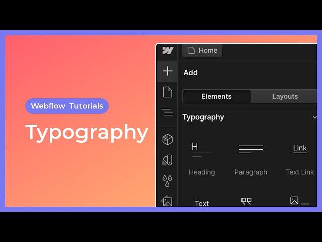 Typography basics in Webflow