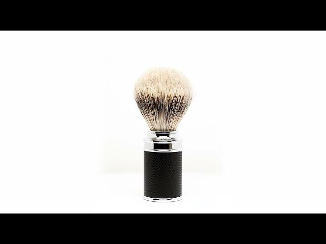 Помазок MUEHLE TRADITIONAL, барсучий ворс высшей категории Silvertip, черный хром