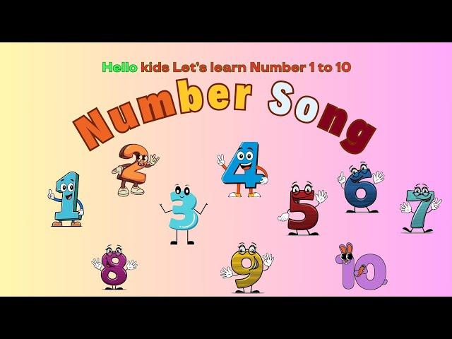 Number song 1 to 10 | Learn numbers 1 to 10 | Kids education video #kidsvideo #preschoollearning