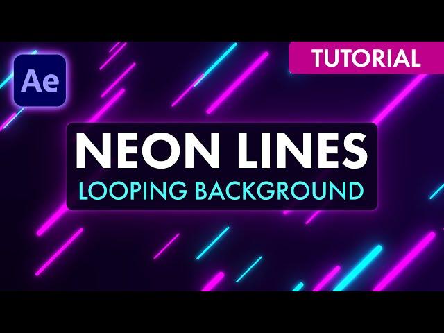 Quick Neon Lines Looping Background | After Effects Tutorial