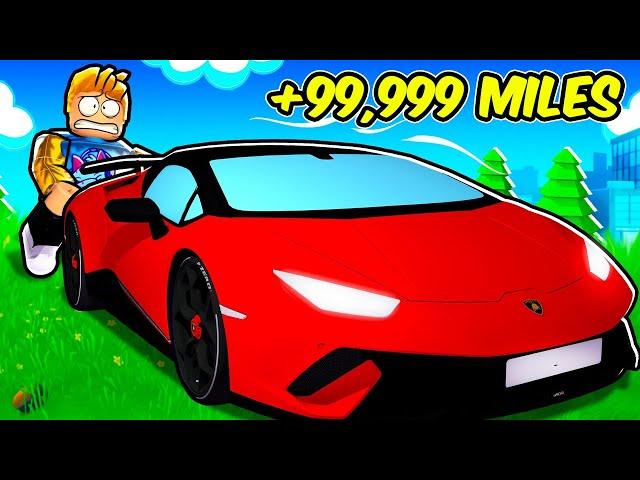 I PUSHED THE CAR 99999 MILES in Roblox Push a Car Simulator