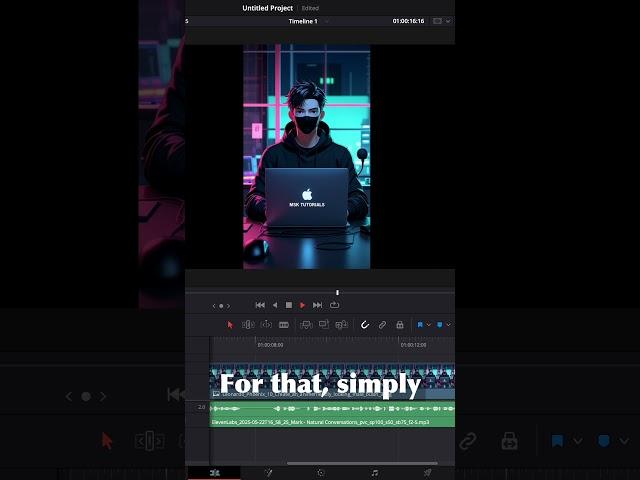 Change Horizontal to Vertical Videos in Davinci Resolve