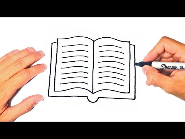 How to draw a Open Book Step by Step | Open Book Drawing Lesson