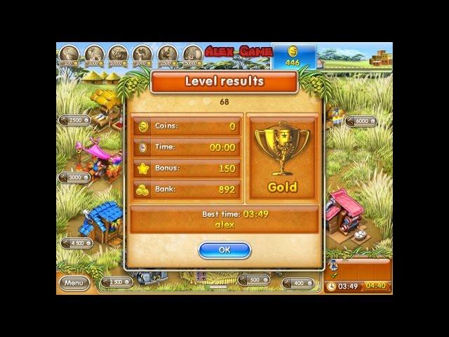 Farm Frenzy 3 Madagascar (level 68) only GOLD Веселая ферма 3 Мадагаскар (Уровень 68) Золото