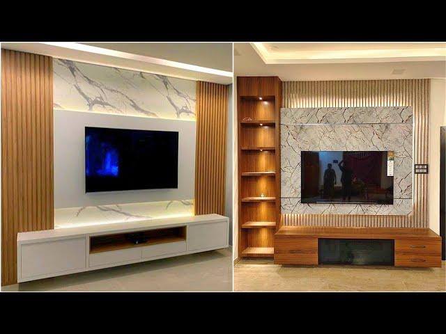 200 Modern Living Room TV Unit Design 2024 TV Cabinet Design| Home Interior Wall Decorating Ideas P3