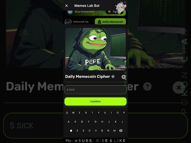 Memes Lab Bot | Daily Memecoin Cipher | 25 September