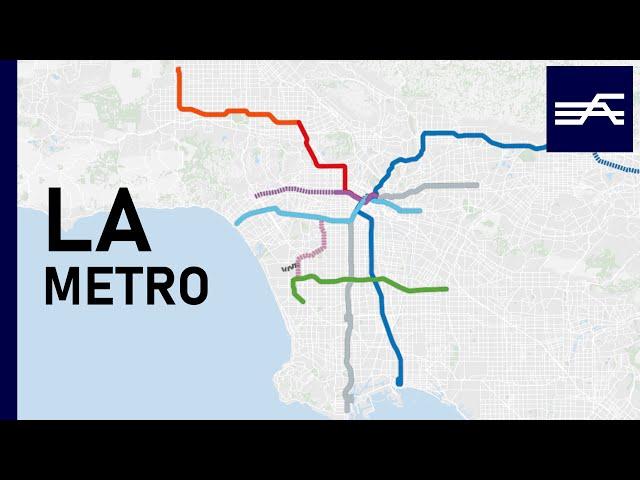 Evolution of the Los Angeles Metro 1900-2028 (geographic map)