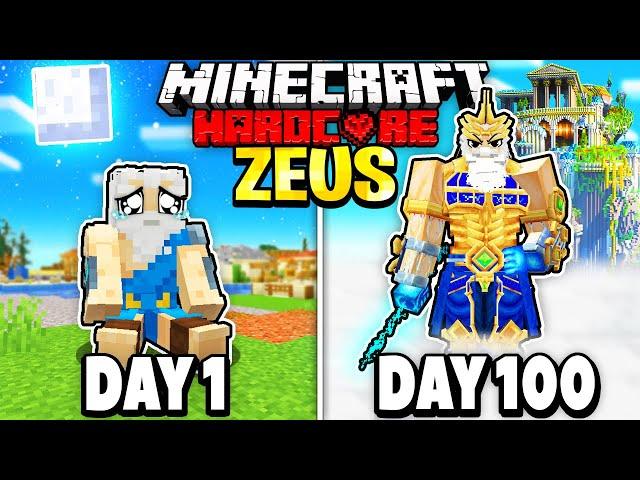 I Survived 100 Days as ZEUS in Minecraft.. Here's What Happened..