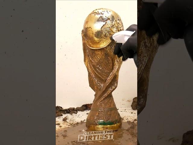 Cleaning The DIRTIEST World Cup Trophy!