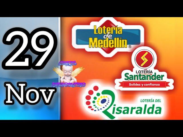 Resultado Loteria de MEDELLIN RISARALDA Y SANTANDER Viernes 29 De Noviembre del 2024