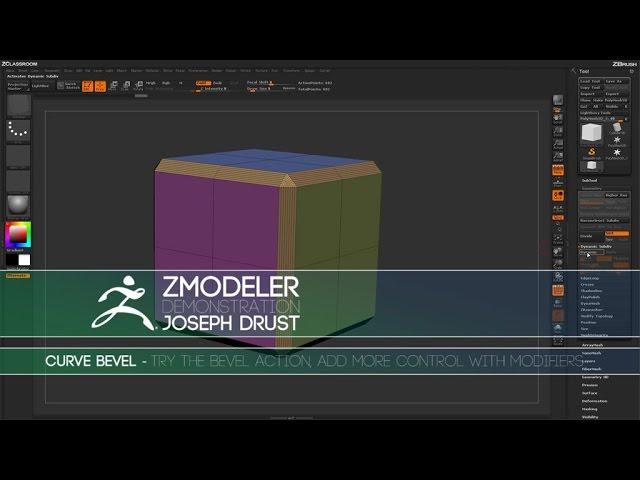 ZBrush ZModeler Curve Actions - Curve Bevel