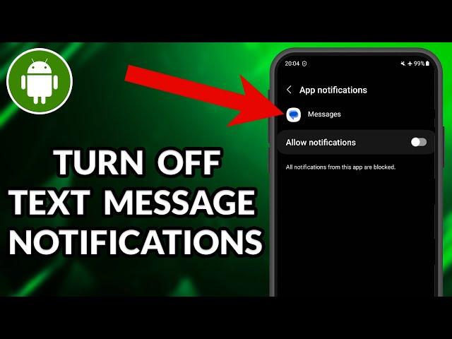 How To Turn Off Text Message Notifications On Android