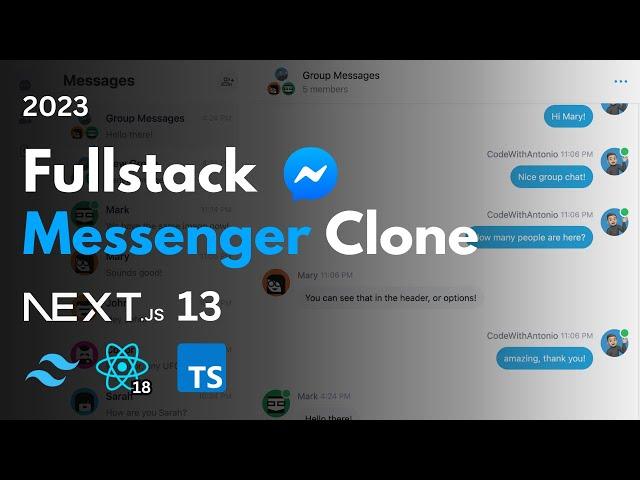 Real-Time Messenger Clone: Next.js 13, React, Tailwind, Prisma, MongoDB, NextAuth, Pusher (2023)