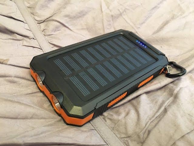 Solar recharging power bank! Lights, USB phone charger!