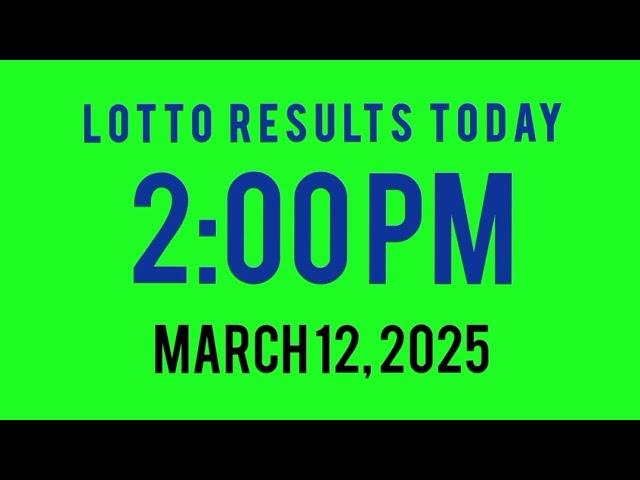 2pm Lotto Results Today March 12, 2025 ez2 swertres 2d 3d pcso