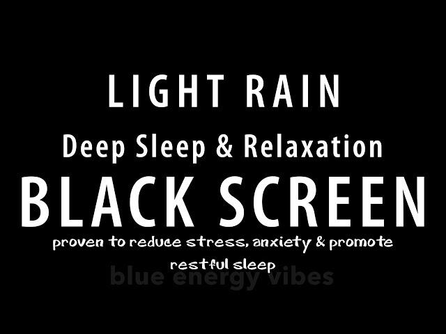 Fall Asleep Faster with light rain Sounds to Sleep & Beat Insomnia | dark screen No Ads