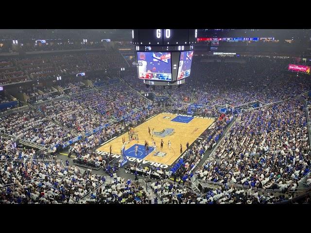 Orlando Magic Amway Center, Sec 215 Row 1 Seats 1 & 2 View