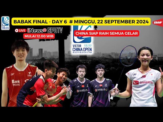 Jadwal FINAL China Open 2024 hari ini, day6 ~ China siap sapu bersih semua sektor