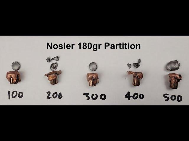 (300 WM) Nosler 180gr Partition Expansion Test