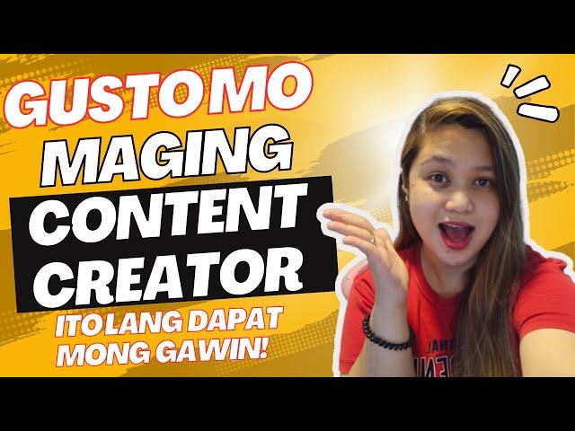 5 THINGS TO CONSIDER KUNG GUSTO MO MAGING CONTENT CREATOR | SARAH JANE SEMIC