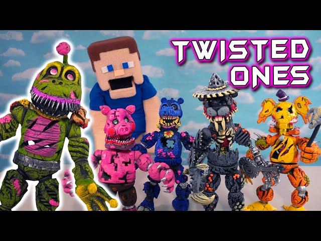 FNAF Twisted Pizzeria Simulator SET! Twisted El Chip, Happy Frog, Bootleg Fake Funko Figures!