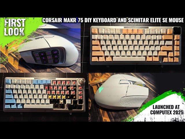 Corsair MAKR 75 DIY Keyboard And Scimitar Elite Wireless SE Integration With Stream Deck Launched