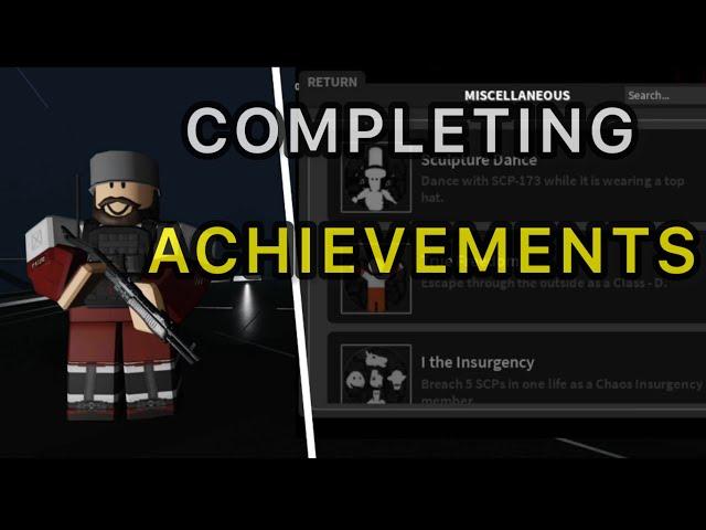 Completing All Achievements Roblox Scp Roleplay