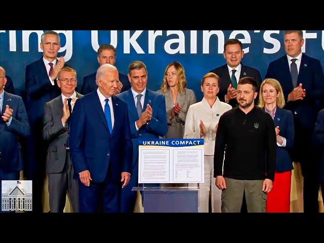 Biden Hosts Event on Ukraine Compact in Washington D C