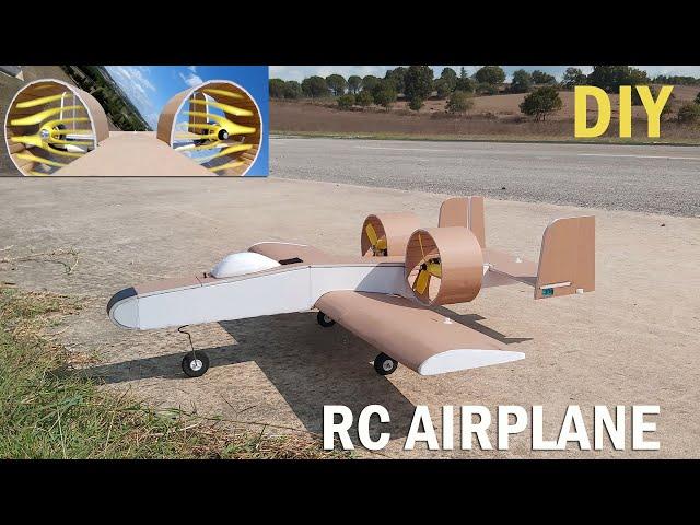 How To Make RC Twin Ducted Fan Airplane. DIY A10 Thunderbolt-like RC Plane