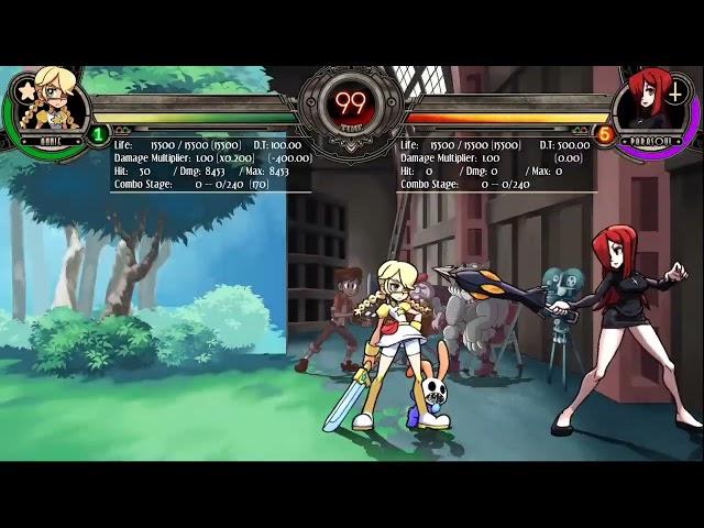 Skullgirls 2nd encore: Annie corner combos