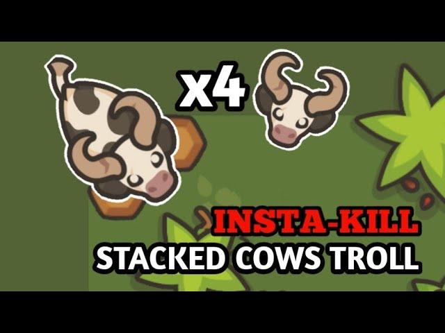 Taming.io - STACKED COW TROLL - INSTAKILL