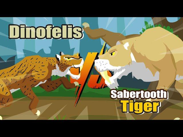 Dinofelis vs Sabertooth Tiger | Prehistoric Animals Tournament [S1] | Prehistoric Animal Animation