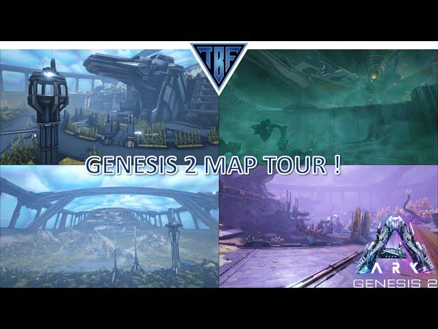 Genesis Part 2 Map Tour - Is this Ark's biggest map - some cool secrets - Ark Survival Evolved Map