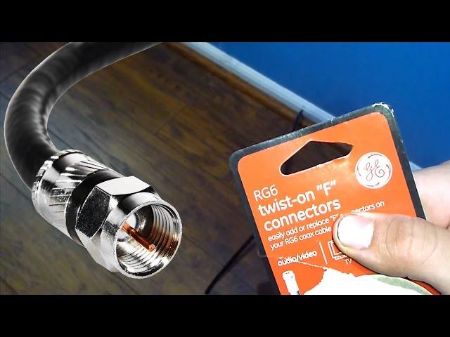 How to Install a Coax Cable F Connector with Common Tools