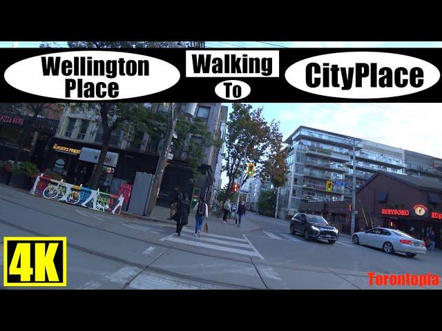 Walking Wellington Place To CityPlace In Downtown Toronto