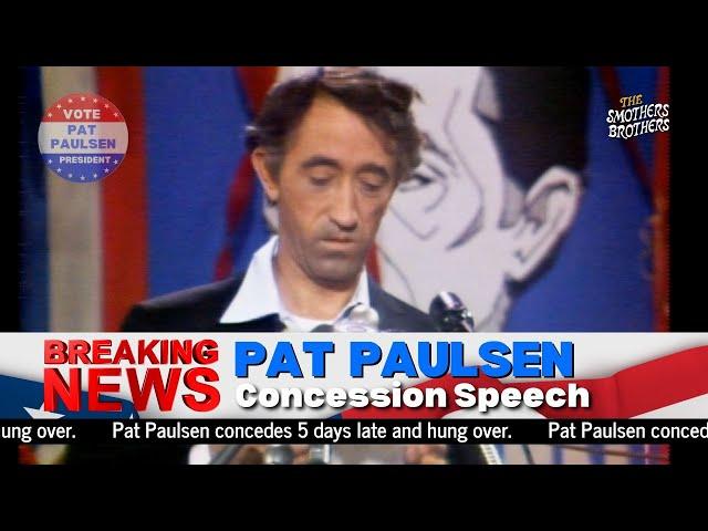 Pat Paulsen's Hangover Concession Speech | Pat Paulsen For President