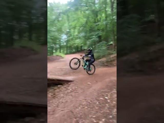 Can you ride like this?! #manual #mtb #shorts