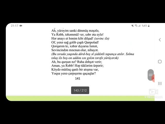 8-ci sinif Ədəbiyyat Ana (Hüseyn Cavid) (səh:126-153)