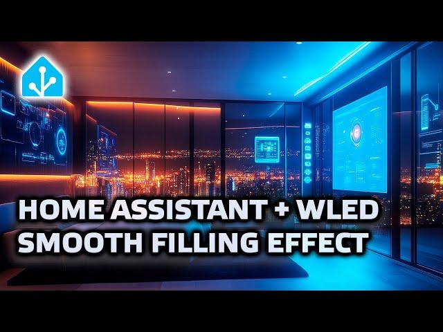 Home Assistant + WLED - turn on/off the address bar with a smooth fill effect