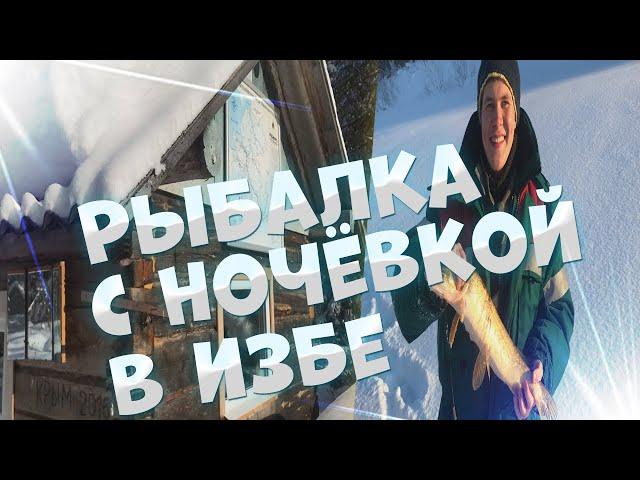 Рыбалка с НОЧЁВКОЙ в ИЗБЕ. Секретное место не подвело, щука рвет мормышки.