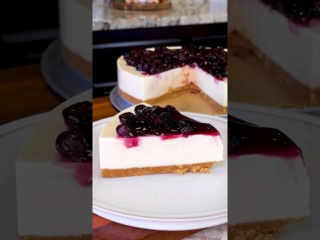 No-Bake Blueberry Cheesecake Recipe #shorts