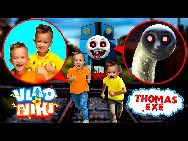 THOMAS LE TRAIN ATTAQUE VLAD ET NIKI A 3H00 DU MATIN ! Film Interdit Thomas.exe dans la Vraie Vie !