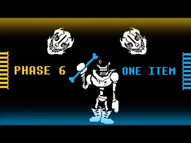 Disbelief Papyrus (Fanmade) Phase 6 ONE ITEM!! | Undertale Fangame