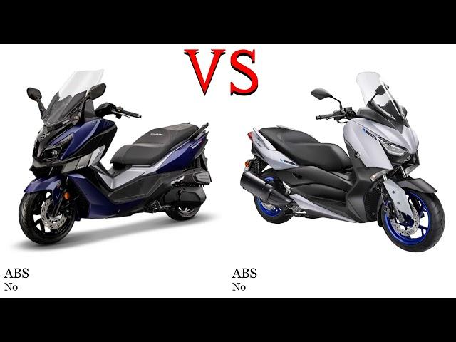 Sym Cruisym 300 vs Yamaha X Max 250 Test specification comparison
